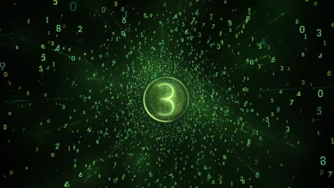 Green Digital Data Vortex Floating Numbers, Futuristic Code Visualization 스톡 동영상 331942008