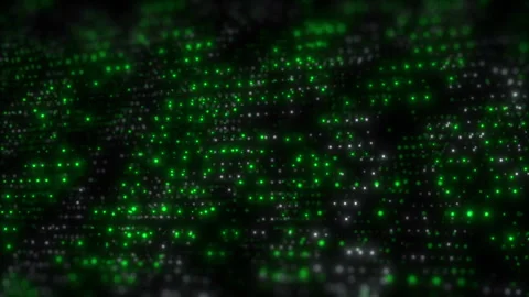 Green Digital Dots Stock Footage 254002893