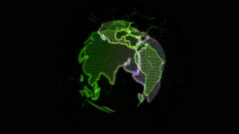 Green digital earth for network communication Stock-Footage 166619727