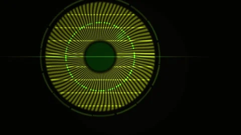 Green digital eye scan technology display. Stock Footage 340031657