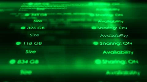 Green Digital Futuristic Computer Server Concept - Corporate Network Stock Photos