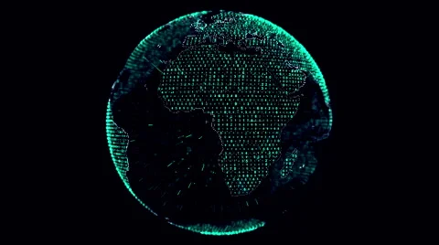 Green Digital Globe Видео 42756503