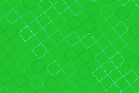 Green digital grid pattern with glowing lines and squares Illustrazione stock