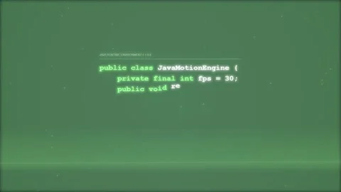 Green Digital HUD Interface with Glitching Data and Particles Stock Footage 348415369
