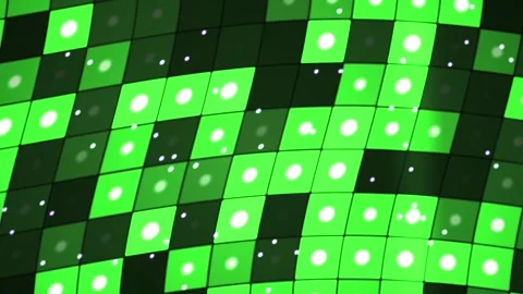 Green digital light squares background technology. Stock Footage 340031747