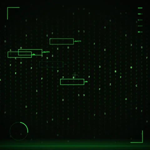 Green Digital Matrix Code Rain Futuristic Technology Background with Data S.. Видео 347261349