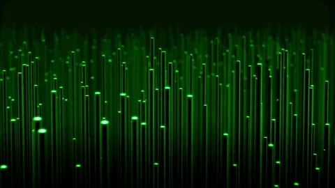 Green Digital Matrix Code Stream Motion Stockbeeldmateriaal 348863911