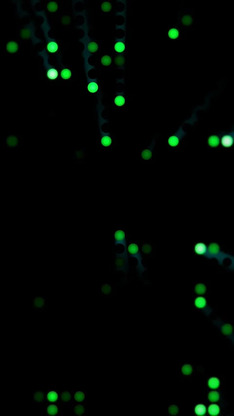 Green Digital Matrix Dot Grid Vertical Background Stock Footage 337776295