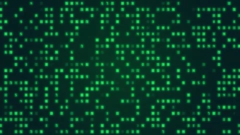 Green Digital Matrix Numbers with Data Flow – Hacker Screen Seamless Loop Stock Footage 331433058