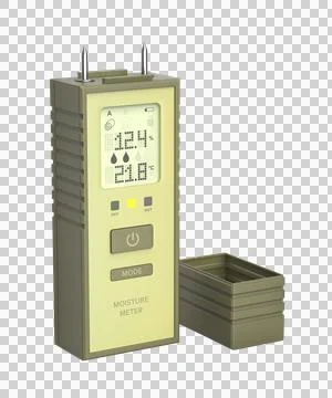 Green digital moisture meter Ilustración de archivo