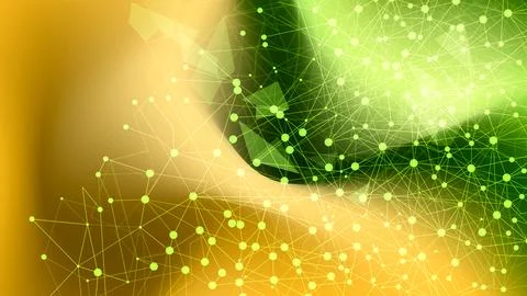 Green Digital Network Technology Background Stock Illustration