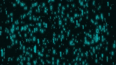Green Digital Number Security Flickering Graphic Animation Stock Footage 100679132