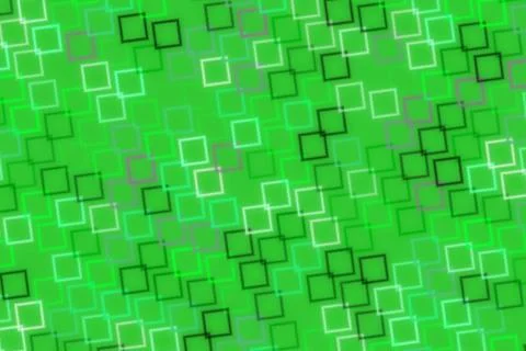 Green digital pattern with glowing squares and lines Illustrazione stock