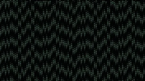 Green digital pixel grid wave on black background 動画素材 335875731
