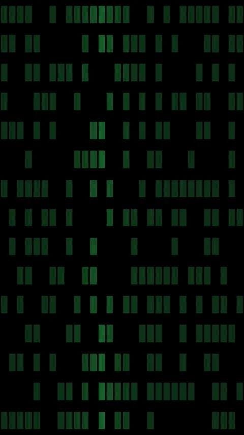 Green Digital Pixel Pattern on Black Background with Abstract Matrix Texture Stock Footage 342943052