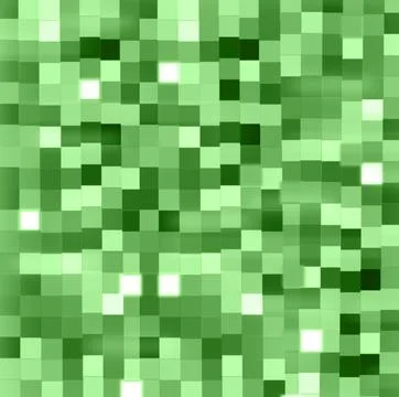 Green digital pixelated pattern with abstract square grid background effect Stock Illustration