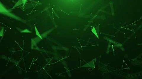 Green Digital Plexus Background, Digital Neon Particle Looping Background Video Stock Footage 235960512