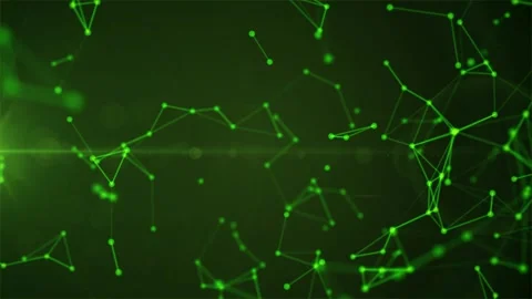 Green digital plexus network background: abstract technology connection ani.. Video stock 347305263