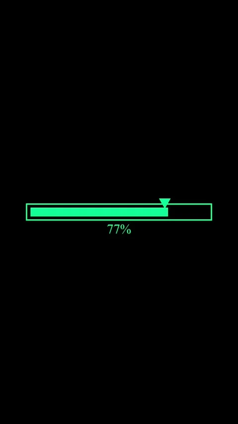 Green digital progress bar loading animation from zero to one hundred perce.. Stock Footage 339215257