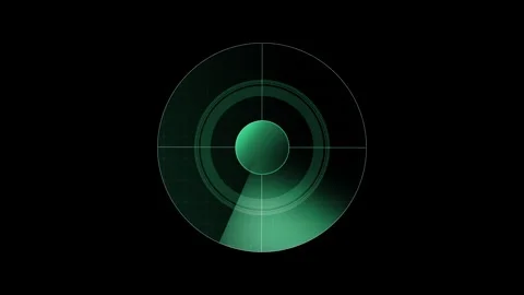 Green digital radar scanning effect background.Circle scan effect Stock Footage 322776369