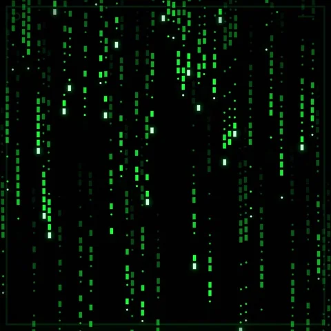 Green Digital Rain Falling Abstract Background Stock Footage 347263905