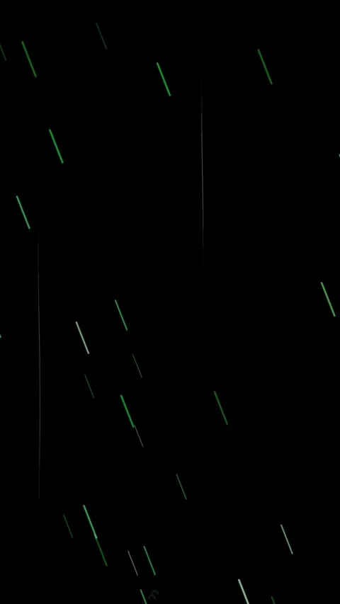 Green Digital Rain Falling on Black Background Loop Stock Footage 340332243