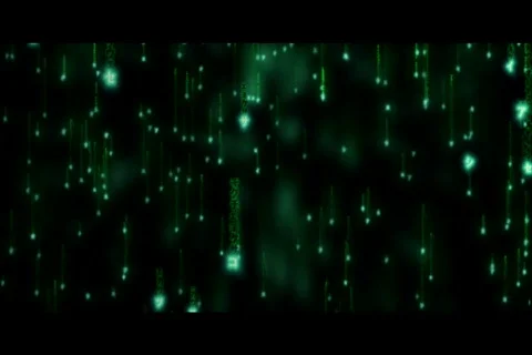Green digital rain flow Video stock 562550