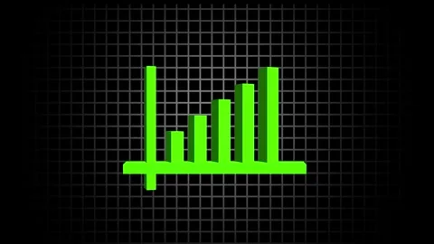 Green Digital Signal Waveform Grid Visualization Stock Footage 332526326