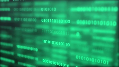 Green Digital Source Code Technology 4K Stock Footage 145837398