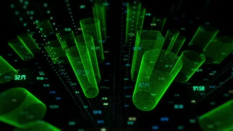 Green Digital Space Stock Footage 244574646