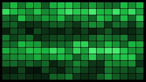 Green Digital Square Grid Abstract Background Vídeo Stock 333185847