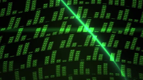 Green digital stock market data display. Stock Footage 340031863