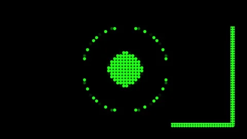 Green Digital Target Reticle on Black Background Stock Footage 335626838