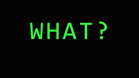 Green Digital Text WHAT Repeating Across Dark Screen With Minimalist Display Stock Footage 343407954