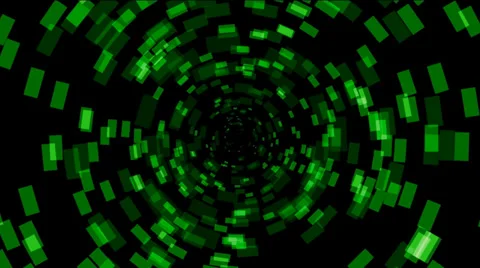 Green digital tunnel animated Stock Footage 39312331