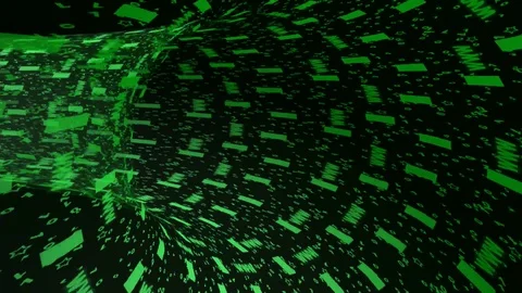 Green digital tunnel Stock Footage 105031757