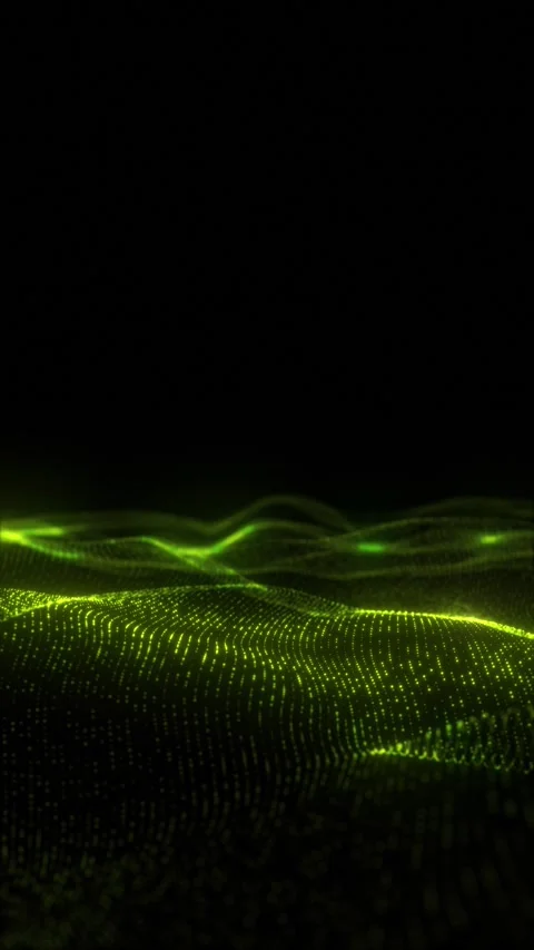 Green digital waves Video stock 317524321
