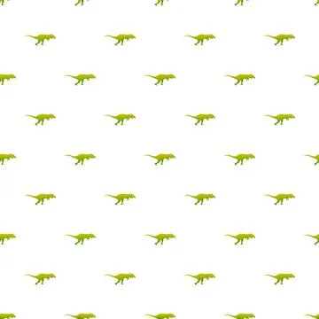Green dinosaur pattern repeating on white background イラスト素材