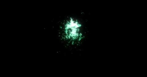 Green Discharge Energy Source Spot On Black Screen VFX Overlay Stock Footage 330468081