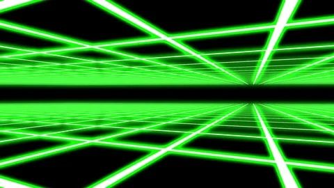 Green Disco Plane Grid Rays Retro Abstract Psychedelic Motion Background Loop 3 Stock Footage 69877530