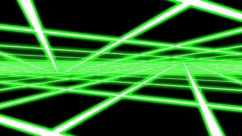 Green Disco Plane Grid Rays Retro Abstract Psychedelic Motion Background Loop 2 Stock Footage 69877937
