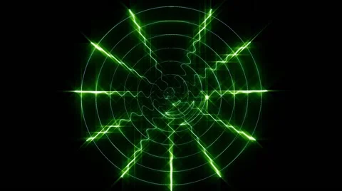 The green display oscilloscope Stock-Footage 48045385