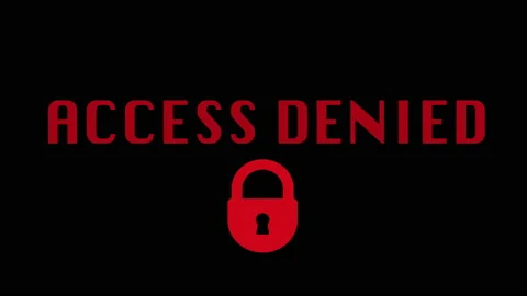 Green display of security password on computer screen." Access denied " message Stock Footage 149769272