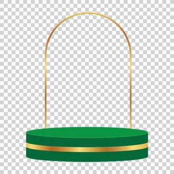 Green display stand product Illustrazione stock