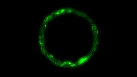Green distorting ring on a dark background. Use the blending modes to make the Stock Footage 282125550