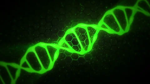 Green DNA in a 3D animation Stock Footage 235634399