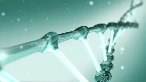 Green DNA spiral rotating Stock Footage 89618082