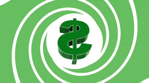 Green dollar on background 库存影片 863188