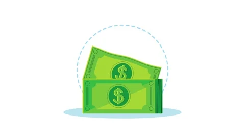 Green dollar bills stack animation for financial concept and money growth r.. Stock Footage 338817517