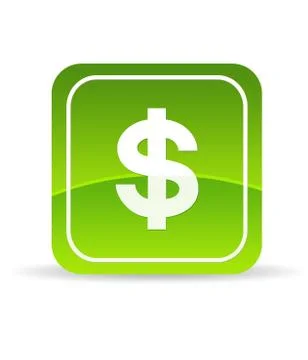 Green dollar icon Stock Illustration